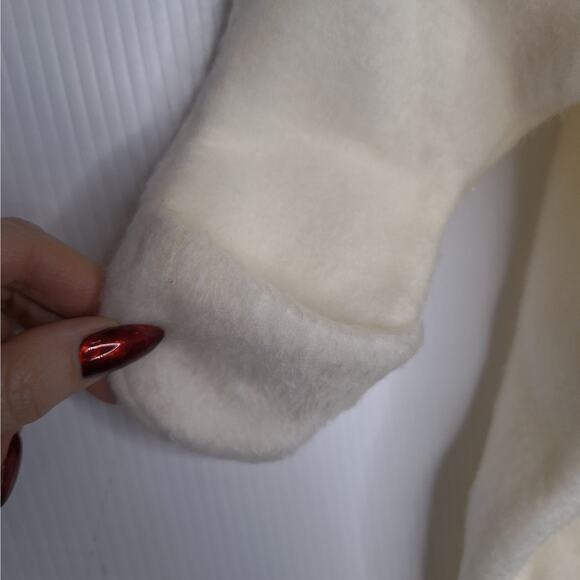 Vintage Quiltex Gnome Hooded Sleeper Fleece Zippie Teddy Bear Bunting Retro - Picture 8 of 13